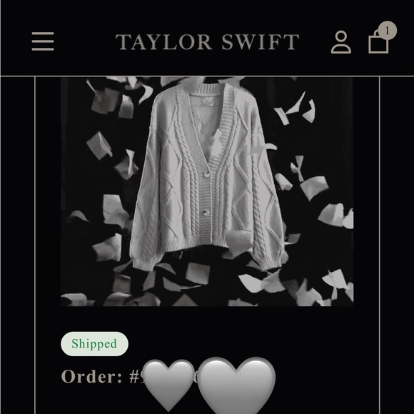 🤍🩶 NEVER OPENED Taylor Swift The Tortured Poets Department Cardigan TTPD - Picture 1 of 6